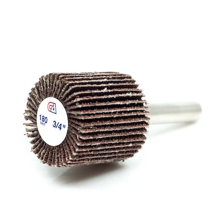 Continental Abrasives 3/4" x 3/4" x 1/4" Aluminum Oxide 180 Grit Mounted Flap Wheel FW-07180